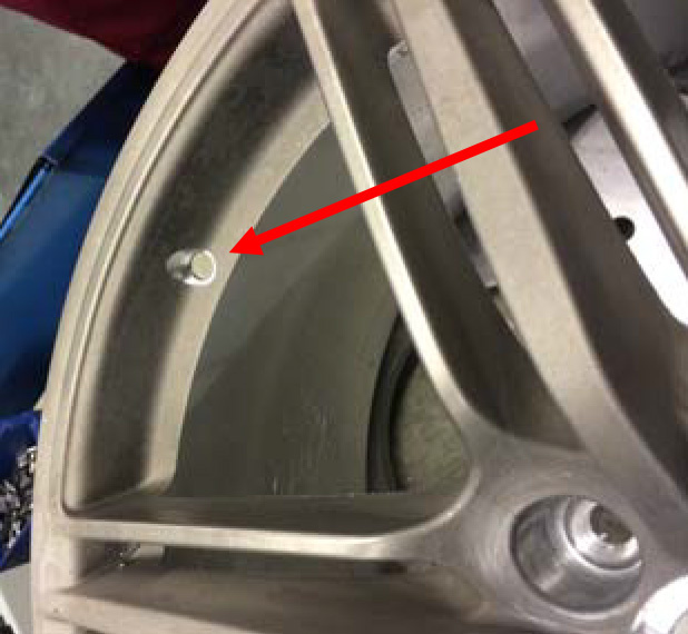 aluminum wheel valve hole